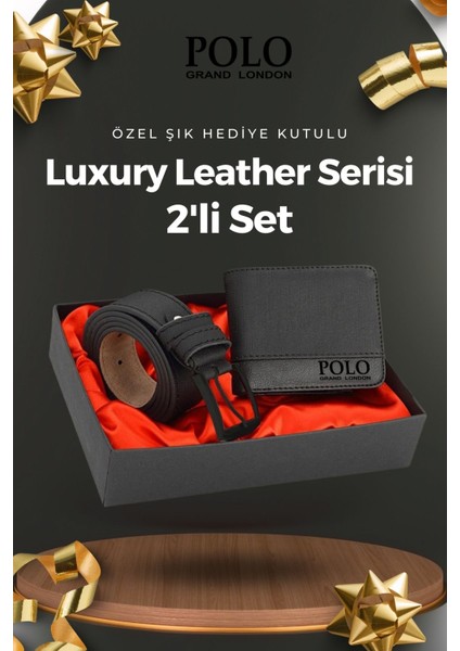 Orijinal Erkek Özel Hediye Kutulu 2'li Set Babalar Günü Hediyesi Damat Şık Deri Kemer Cüzdan Seti fiyatları