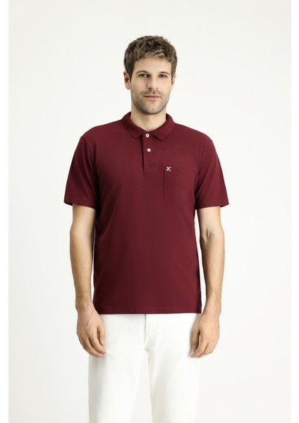 Cepli Polo Yaka Regular Fit Nakışlı Pamuk Tişört
