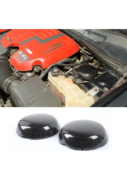 Dodge Challenger 2009-2021 Araba Motor Bölmesi Yan Panel Askı Kapağı Trim Soğutma Tankı Kapağı Aksesuarları,siyah (Yurt Dışından)
