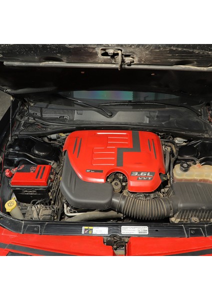 Dodge Challenger 2009-2021 Araba Motor Bölmesi Yan Panel Askı Kapağı Trim Soğutma Tankı Kapağı Aksesuarları,siyah (Yurt Dışından)