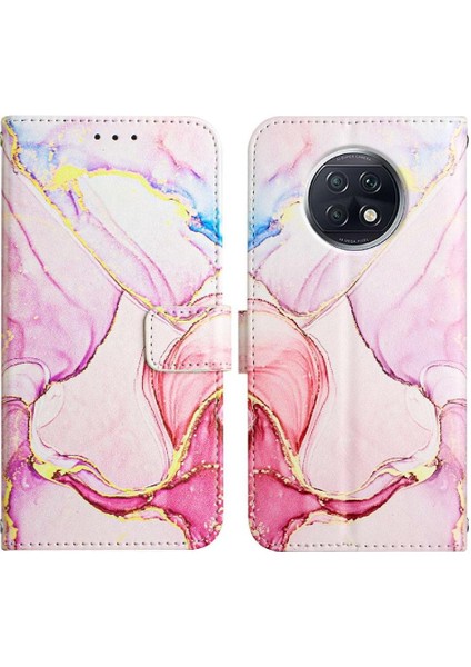 Xiaomi Redmi Note 9t Kılıf 360 Tam Kaplar Deri Marble Kapaklı Cüzdan Standlı Kartvizitli Kopçalı Kapak Kartlıklı (Yurt Dışından)