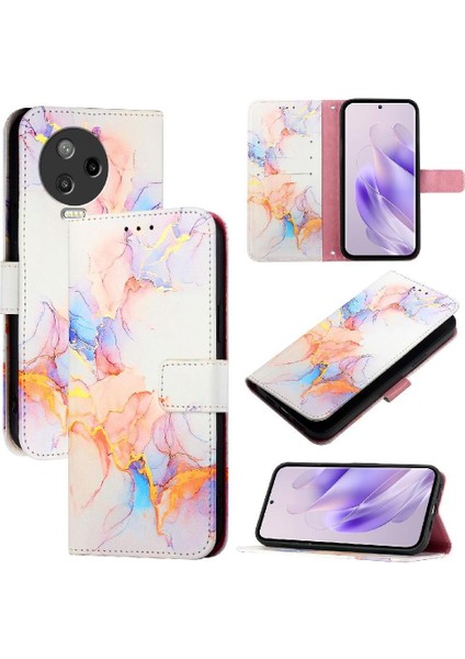 Infinix Note 12 20223 Kılıf 360 Tam Kaplar Deri Marble Kapaklı Cüzdan Standlı Kartvizitli Kopçalı Kapak Kartlıklı (Yurt Dışından)