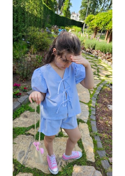 Mavi Bağcıklı Pamuklu Takım fiyatları