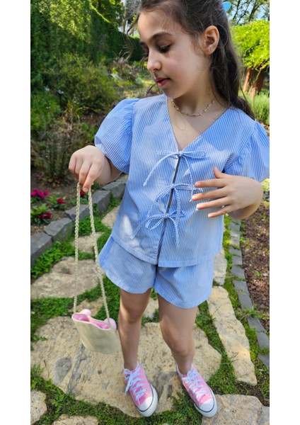 Mavi Bağcıklı Pamuklu Takım modelleri