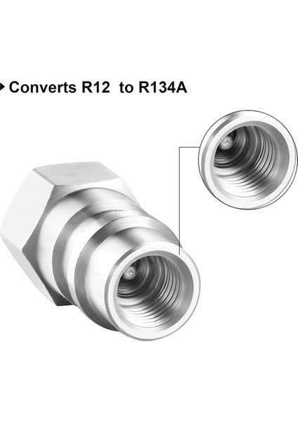 4 Parçalı VA-LH11 A/c R-12'den R-134A'YA Dönüştürme Adaptörü Bağlantı Parçası 1/4 Sae Dişli Düşük Yüksek Taraf Dönüşümü Için (Yurt Dışından) indirimleri