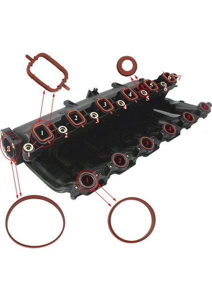 20 Adet Emme Manifoldu Conta Conta Takımı 11612246945 Bmw 3 5 6 7 Serisi E61 E63 E70 E83 E90 E92 X3 X5 X6 11617790198 (Yurt Dışından)