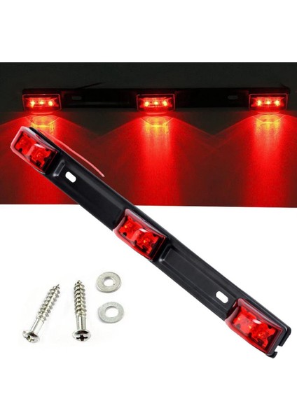 Römork Kuyruk Işık Çubuğu, 14,2 Inç Kırmızı Gümrükleme Tanımlama Kimlik Işaretleme Işığı, Kamyonet Römork Rv Için Braketli (Yurt Dışından) fiyatları