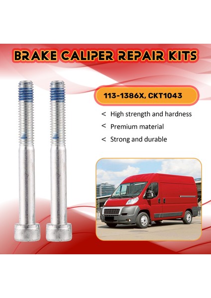 Ducato BCF1386P Için Araba Ön Kaliper Kaydırıcı Pimleri Kılavuz Cıvata Kitleri (Yurt Dışından) fırsatları