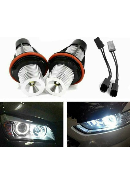 1 Çift 8000K Beyaz LED Melek Göz Işaretleyici Halo Ampuller Lambalar-Bmw E39 E53 E60 E63 E64 E66 E87 5 6 7X3X5 (Yurt Dışından) fırsatları