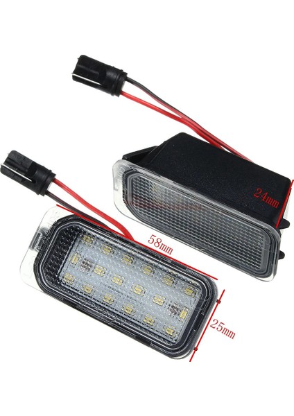 2 Adet Araba LED Numarası Plaka Aydınlatma Işığı Ford Focus Mk Iı Fıesta Mk Vıı Mondeo Mk Iv Kuga S-Max 2008-2019 (Yurt Dışından)