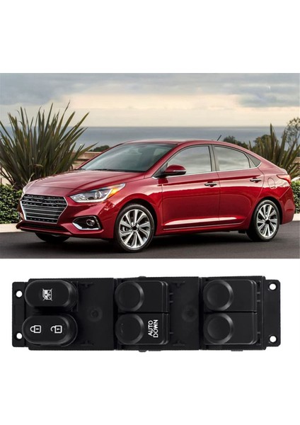 Araba Ön Sol Taraf Elektrikli Güç Ana Pencere Kaldırma Kontrol Anahtarı 93570-1R210 Hyundai Accent 2015-2017 Lhd Için (Yurt Dışından)