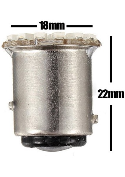 2x 1157 T25 S25 BAY15D 22 Smd LED Beyaz Araba Durdurma Kuyruk Dönüş Fren Ampul Lamba (Yurt Dışından)