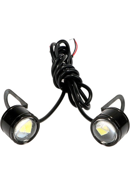 2 Adet Beyaz LED Motosiklet Far Spot Sürüş Gündüz Çalışan Işık Lambası (Yurt Dışından)
