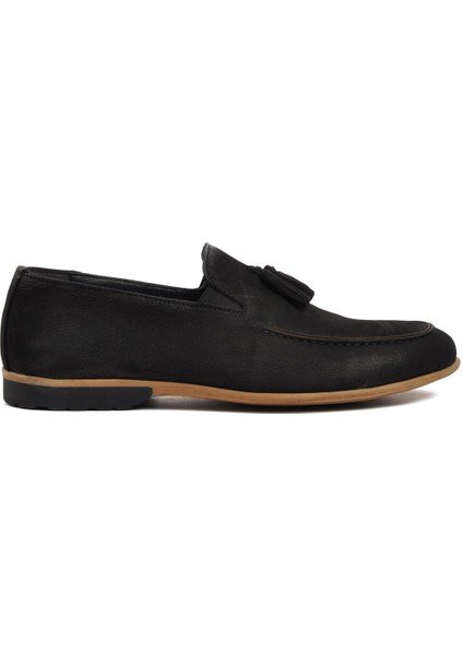 Siyah Nubuk Erkek Loafer Ayakkabı