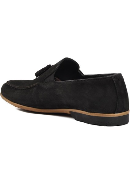 Siyah Nubuk Erkek Loafer Ayakkabı