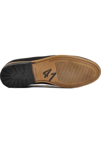 Siyah Nubuk Erkek Loafer Ayakkabı