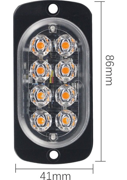 8-Led Flaş Kurtarma Uyarı Strobu Araba Oto Acil Durum Acil Durum Sinyal Lambası Sis Flaş Işığı Sarı (Yurt Dışından) modelleri