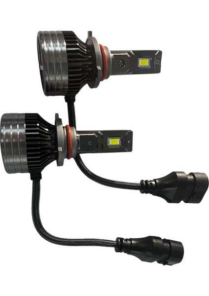 9005/9006 LED Far Ampulleri 12000LM 120W 6000K Son Derece Parlak Çift Isı Borusu Tasarımlı LED Farlar 2'li Paket (Yurt Dışından)
