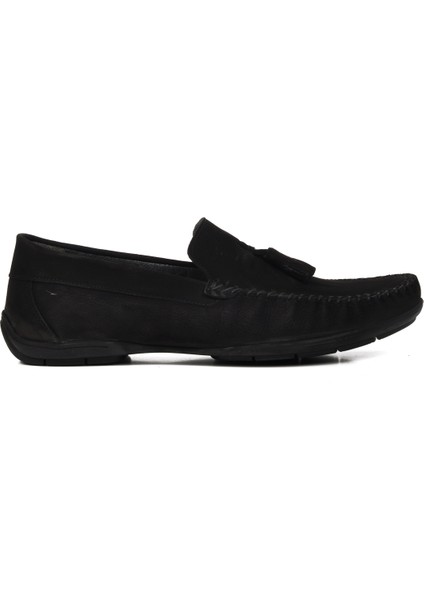 Siyah Nubuk Erkek Loafer Ayakkabı