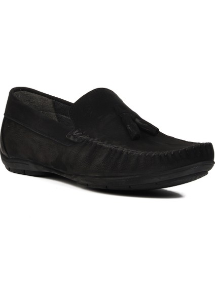 Siyah Nubuk Erkek Loafer Ayakkabı