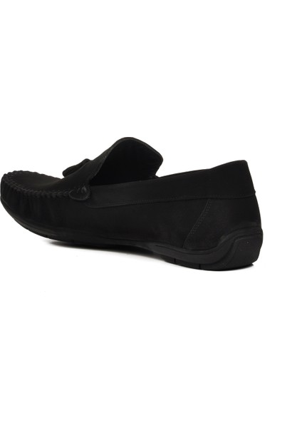 Siyah Nubuk Erkek Loafer Ayakkabı
