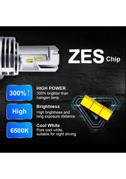 H4 Hb2 9003 Araba LED Entegre Far Ampulü M3 Mini Uzun ve Kısa Far Zes Çipleri 6000K Kablosuz Doğrudan Fiş (Yurt Dışından)