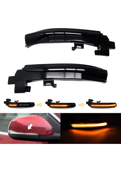 Araba LED Dinamik Dönüş Sinyal Işığı Dikiz Yan Ayna Işık Volvo V40 cc Iı V60 S60 2011-2018 S80 V70 Iıı (Yurt Dışından)