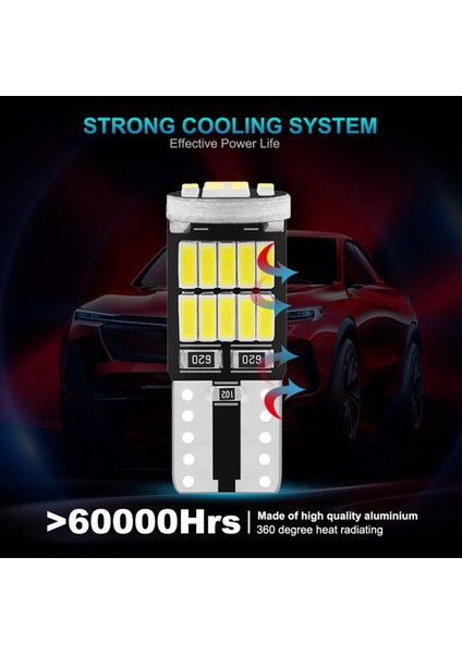 Adet Araba T10 LED Ampuller W5W 4014 26SMD Okuma Lambası Plaka Sinyal Ampulü Kuyruk Fren Sinyal Işıkları 6000K Parlak Lamba (Yurt Dışından) fırsatları