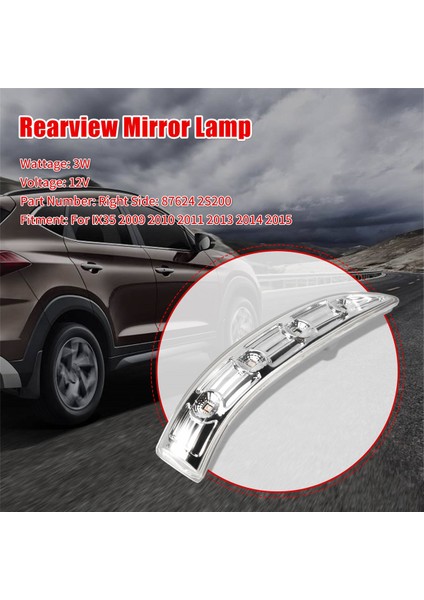 Hyundai Tucson Için IX35 2010-2014 Dikiz Aynası Işık Dönüş Sinyali Lamba Işığı Yan Ayna Göstergesi 87624 2S200 Sağ (Yurt Dışından) indirimleri