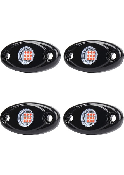 4 Pod LED Kaya Işıkları Kiti Su Geçirmez Underglow LED Neon Trail Rig Işıkları Jeep Kamyon Atv Raptor Offroad Tekne-Kırmızı (Yurt Dışından)