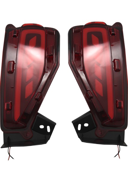 Çift LED Arka Tampon Reflektör Fren Kuyruk Işık Lambası Toyota Fortuner Için 2015-2017 Uyar (Yurt Dışından)