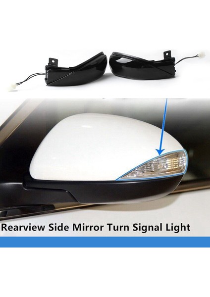 Araba LED Dinamik Yan Ayna Dönüş Sinyali Gösterge Lambası Mazda 3 Bl 2008-2014 Için Mazda 6 Gh 2007-2015 Füme (Yurt Dışından)