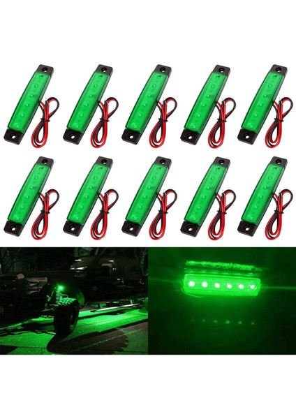 10X LED Kaya Işıkları, Şerit Işıklar, Tekerlek Kuyusu Işıkları, Jeep, Arazi, Kamyon, Karavan, Ford, Yeşil Için Su Geçirmez 6 LED Araba Işıkları Kiti (Yurt Dışından) fiyatları