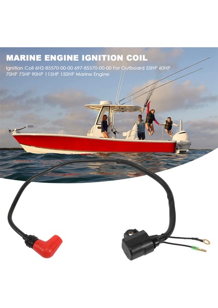 Ateşleme Bobini 6H2-85570-00-00 697-85570-00-00 Dıştan Takma Yamaha 55HP 60HP 70HP 75HP 90HP 115HP 150HP Deniz Motoru (Yurt Dışından)