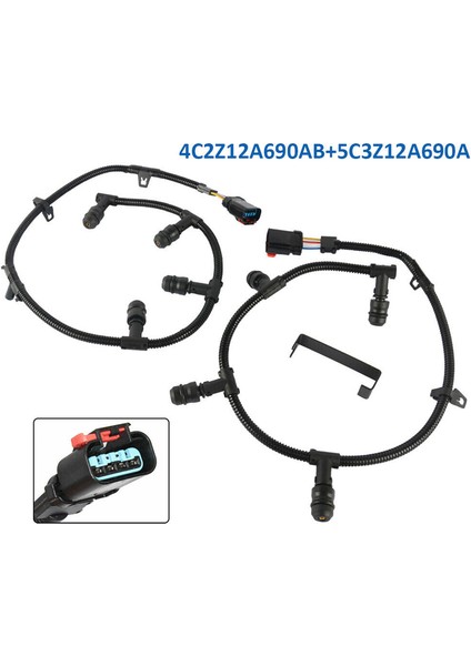 Dizel Kızdırma Bujisi Kablo Demeti Kiti 5C3Z12A690A,4C2Z12A690AB Ford 6.0l 2004-2010 Için Fit (Yurt Dışından)