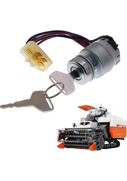 36919-75160 36919-75162 Kubota M105SDT M105XDT M126XDC Kontak Anahtarı Kilit Silindiri Için 2 Anahtarlı Kontak Anahtarı (Yurt Dışından)