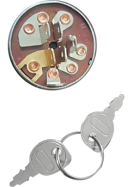 Çim Biçme Makinesi Kontak Anahtarı 6-Pinli Kontak Anahtarı Çim Biçme Makineleri ve Tarım Araçları Traktör 532102972 /33-399 (Yurt Dışından)