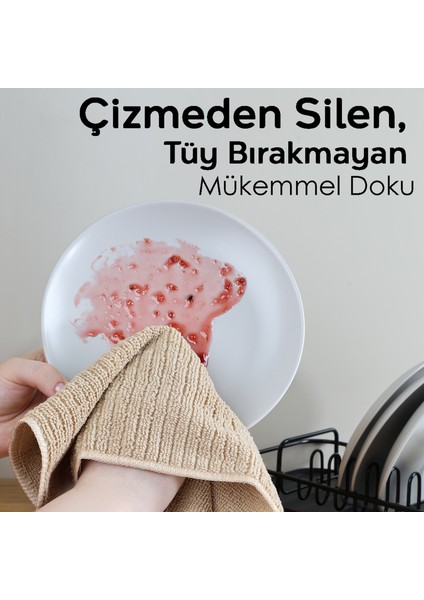3'lü Mikrofiber Temizlik Bezi - Mutfak Banyo Cam Tezgah Araba Temizlik Bezi 30X30 cm Karışık Renkli modelleri
