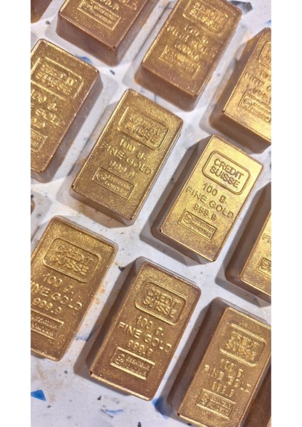Çilek Çikolata Dolgulu Külçe Altın Sütlü Hediyelik Çikolata (1 Kg)