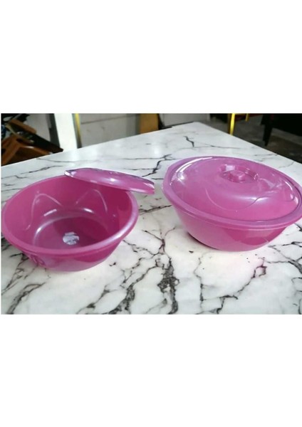 6 No Hamur Leğeni Badya Kapaklı Leğen Plastik 40LT 32X59CM