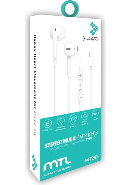 Xiaomi 13 Tak Çalıştır Stero Type-C Kulaklık MT293