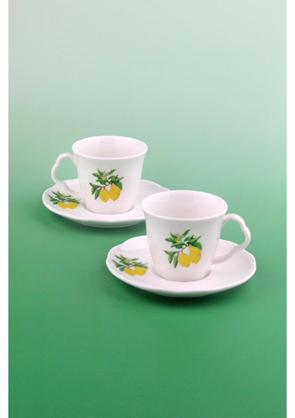 Lemon Iki Kişilik Porselen Kahve Fincan Takımı