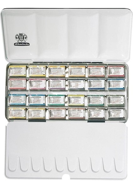 Horadam Aquarell Taş Tablet Sulu Boya Seti Tam Tablet 24 Renk Metal Kutu
