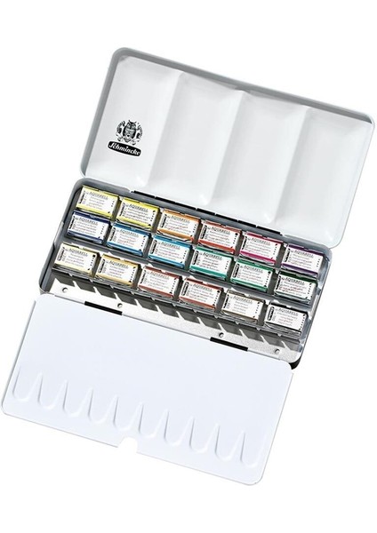 Horadam Aquarell Taş Tablet Sulu Boya Seti Tam Tablet 18 Renk Metal Kutu