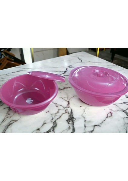 4 No Hamur Leğeni Badya Kapaklı Leğen Plastik 18LT 18X45CM