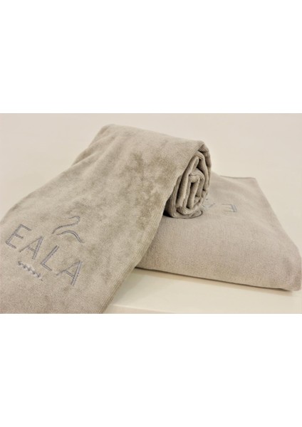 50x100-90x180 Bej İndantren Kadife Nakışlı Spa Banyo Havlu Seti fırsatları