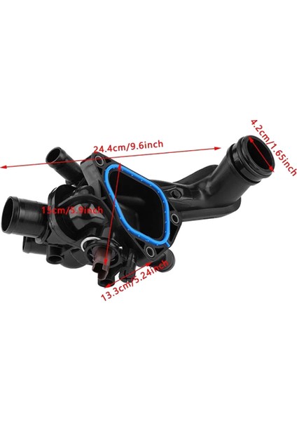 11537534521 1336Z6 1336.Z6 11538699290 Su Flanşlı Motor Soğutma Suyu Termostatı Peugeot 207 208 308 508 2008 3008 (Yurt Dışından)