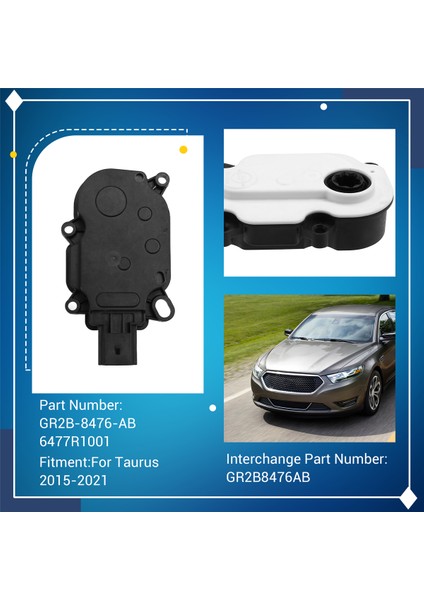 Araba Aktif Izgara Panjur Aktüatörü Radyatör Motoru GR2B-8476-AB 6477R1001 Ford Taurus 2015-2021 Sıcaklık Kontrolü (Yurt Dışından)