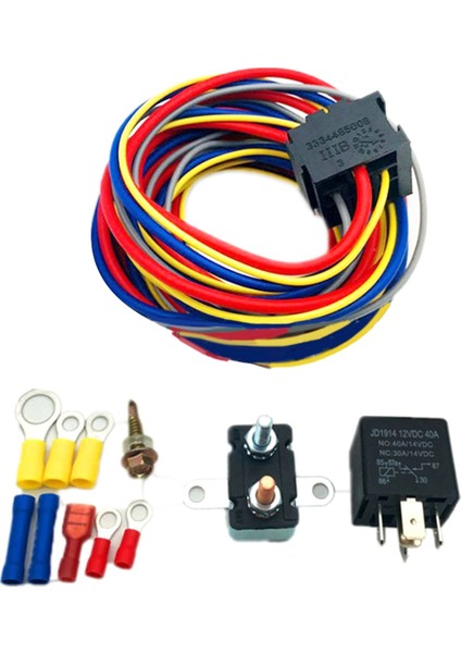 40205G 4-Pin Elektrikli Yakıt Pompası Kablo Demeti ve Röle Kablolama Kiti, Hi-Amp Çekişi/hi-Perf Için Talimatlarla (Yurt Dışından)