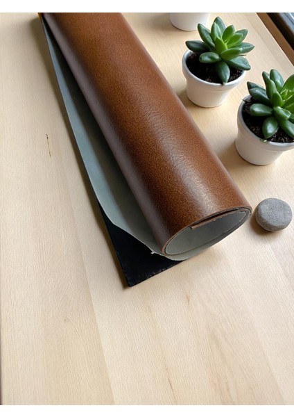 Taba Renk Yapışkanlı Suni Deri 100 x 140 cm